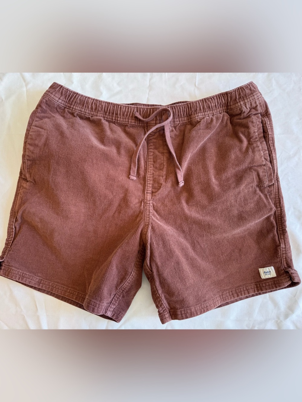 Katin Corduroy Drawstring Shorts - dark clay XL
